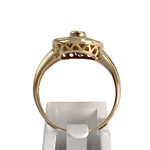 Bague d'occasion or 750 jaune saphir diamant - vue 3