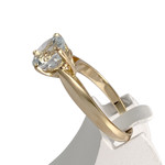 Bague d'occasion or 750 jaune aigue marine - vue 2