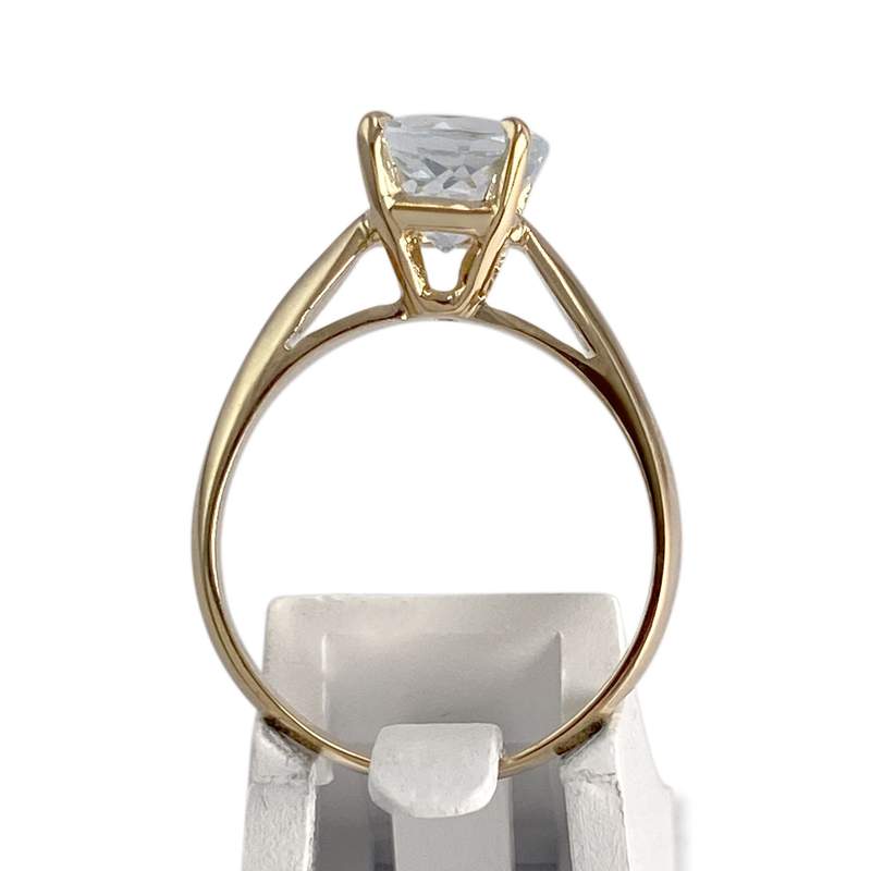 Bague d'occasion or 750 jaune aigue marine - vue 3
