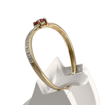 Bague d'occasion or 750 2 tons rubis