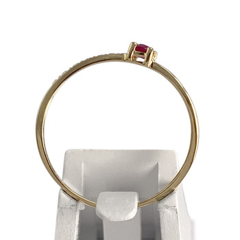 Bague d'occasion or 750 2 tons rubis