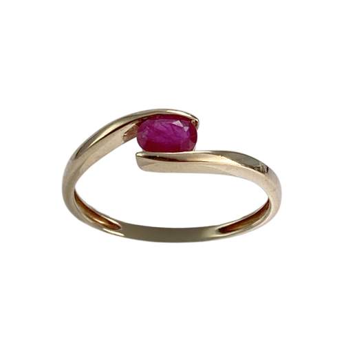 Bague d'occasion or 375 jaune rubis