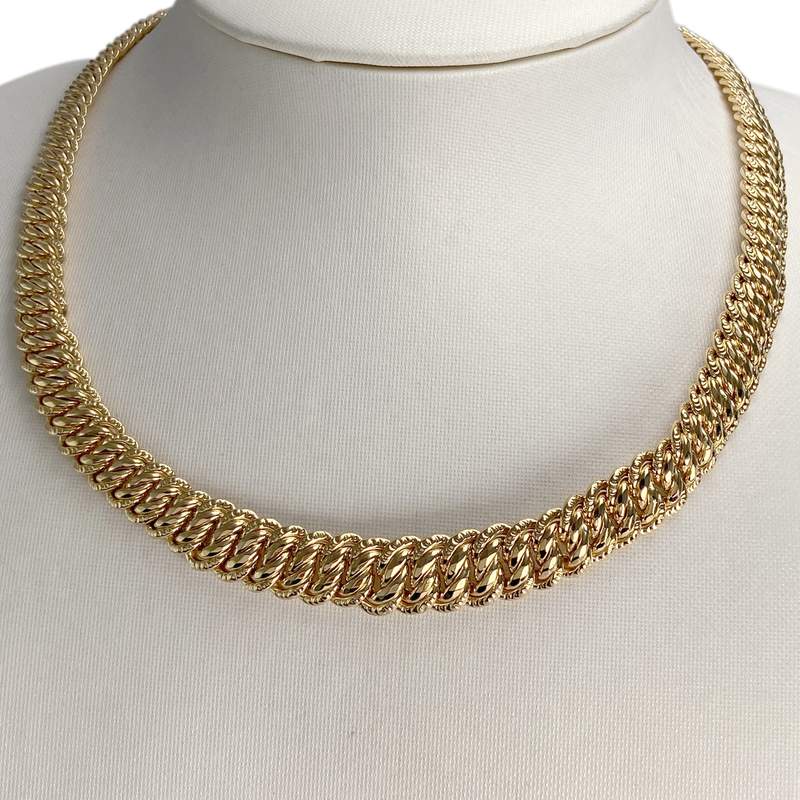 Collier d'occasion or 750 jaune maille américaine - vue 2