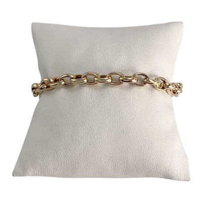 Bracelet d'occasion or 375 jaune maille jaseron - vue 1