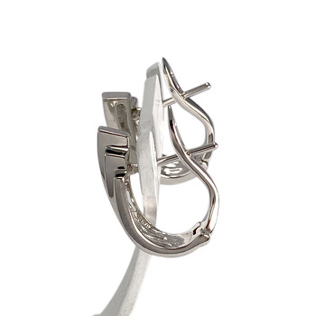 Second-hand gold 750 white diamond earrings