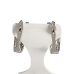 Boucles d'oreilles d'occasion or 750 blanc diamant - vue 3