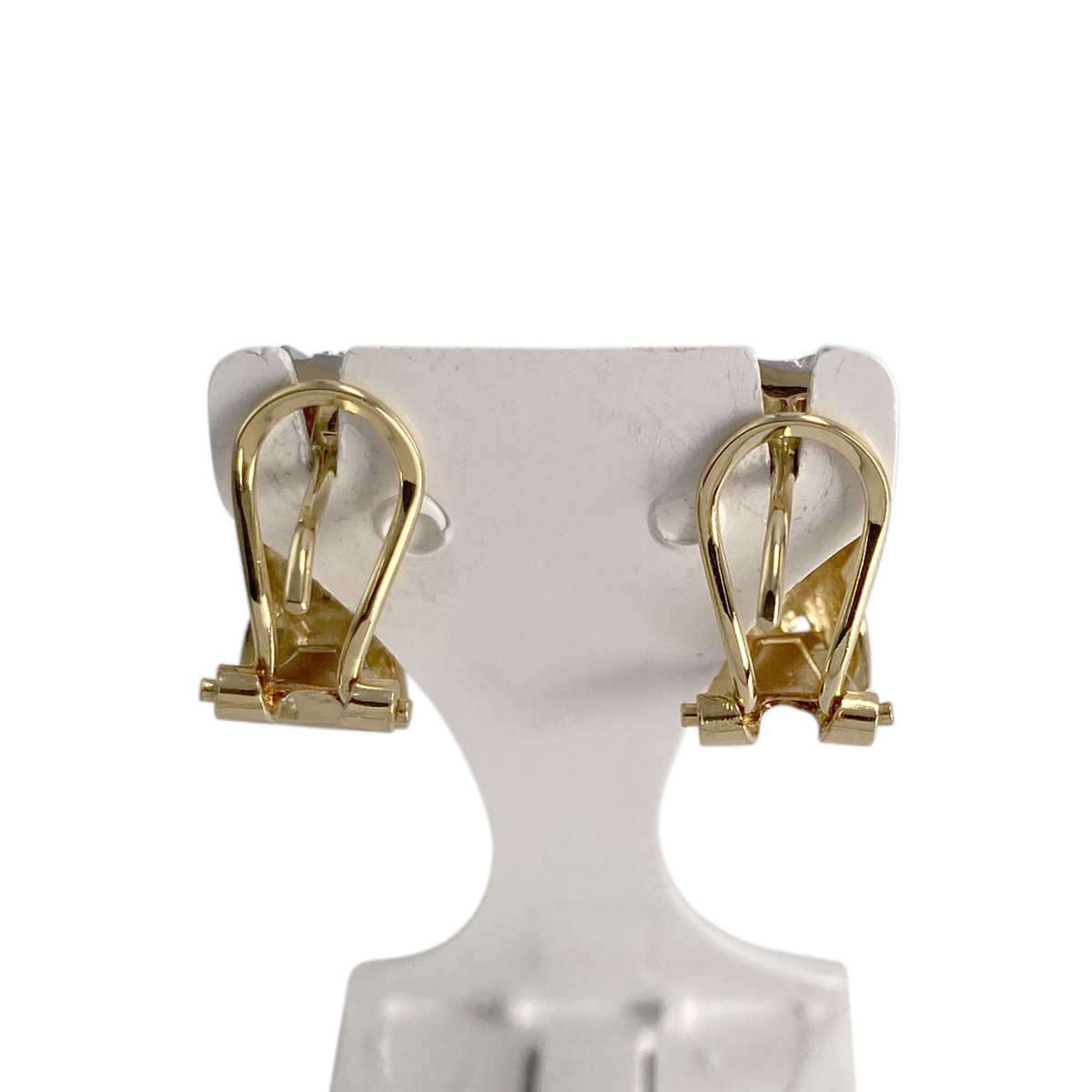 Boucles d'oreilles d'occasion or 750 2 tons diamant - vue 3
