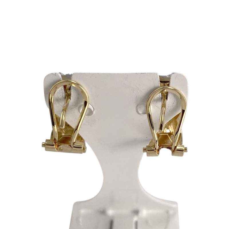 Boucles d'oreilles d'occasion or 750 2 tons diamant - vue 3