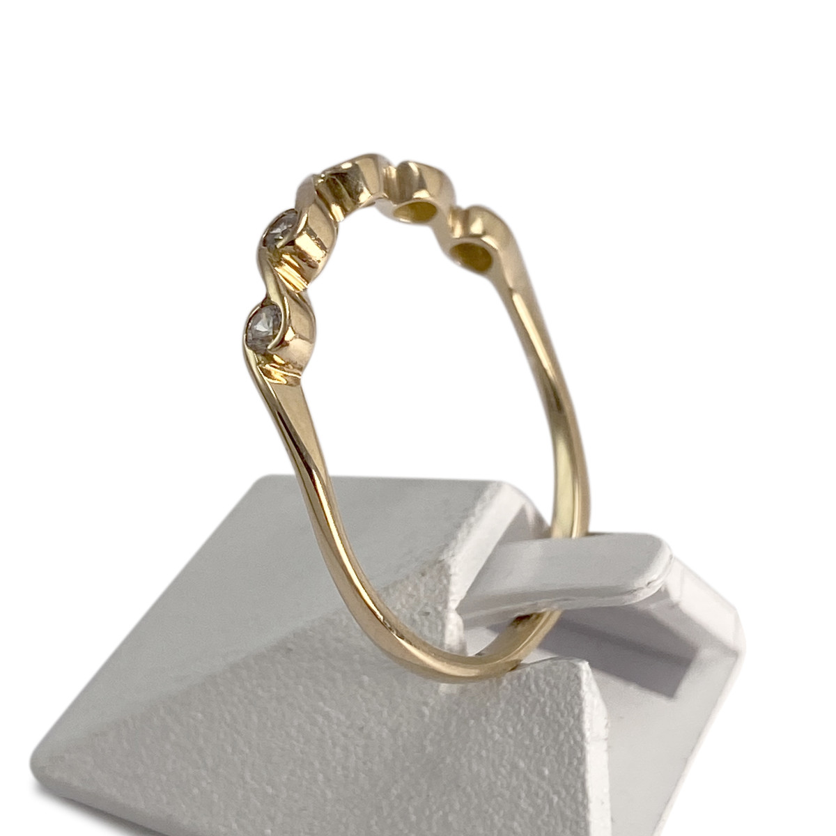 Bague d'occasion or 750 jaunezirconias - vue 2