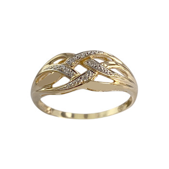 Bague d'occasion or 750  2 tons diamant