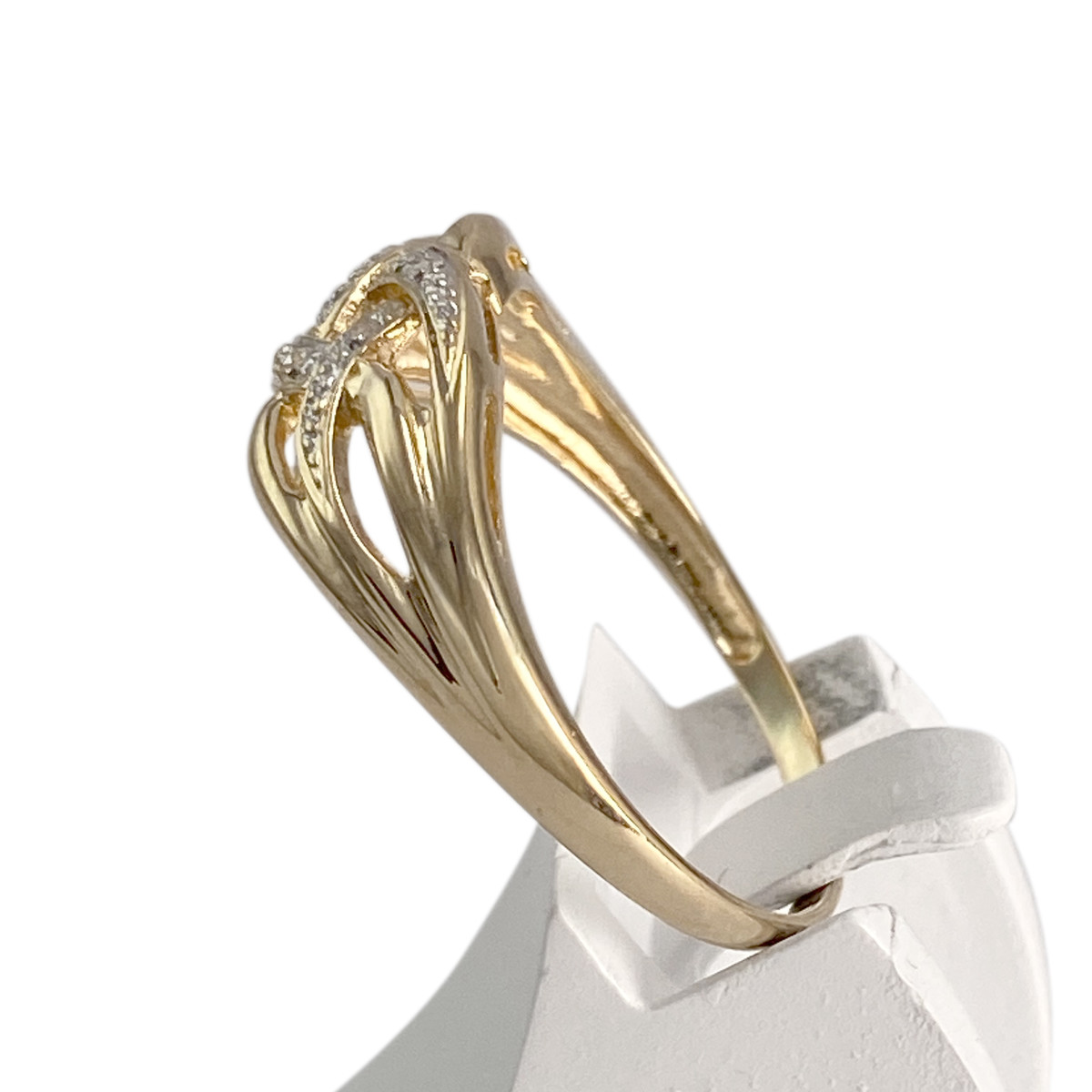 Bague d'occasion or 750  2 tons diamant - vue 2
