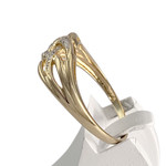 Bague d'occasion or 750  2 tons diamant - vue 2