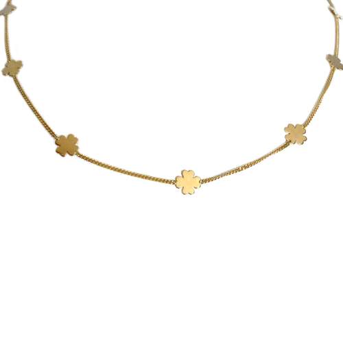 Collier d'occasion or 750 jaune maille gourmette
