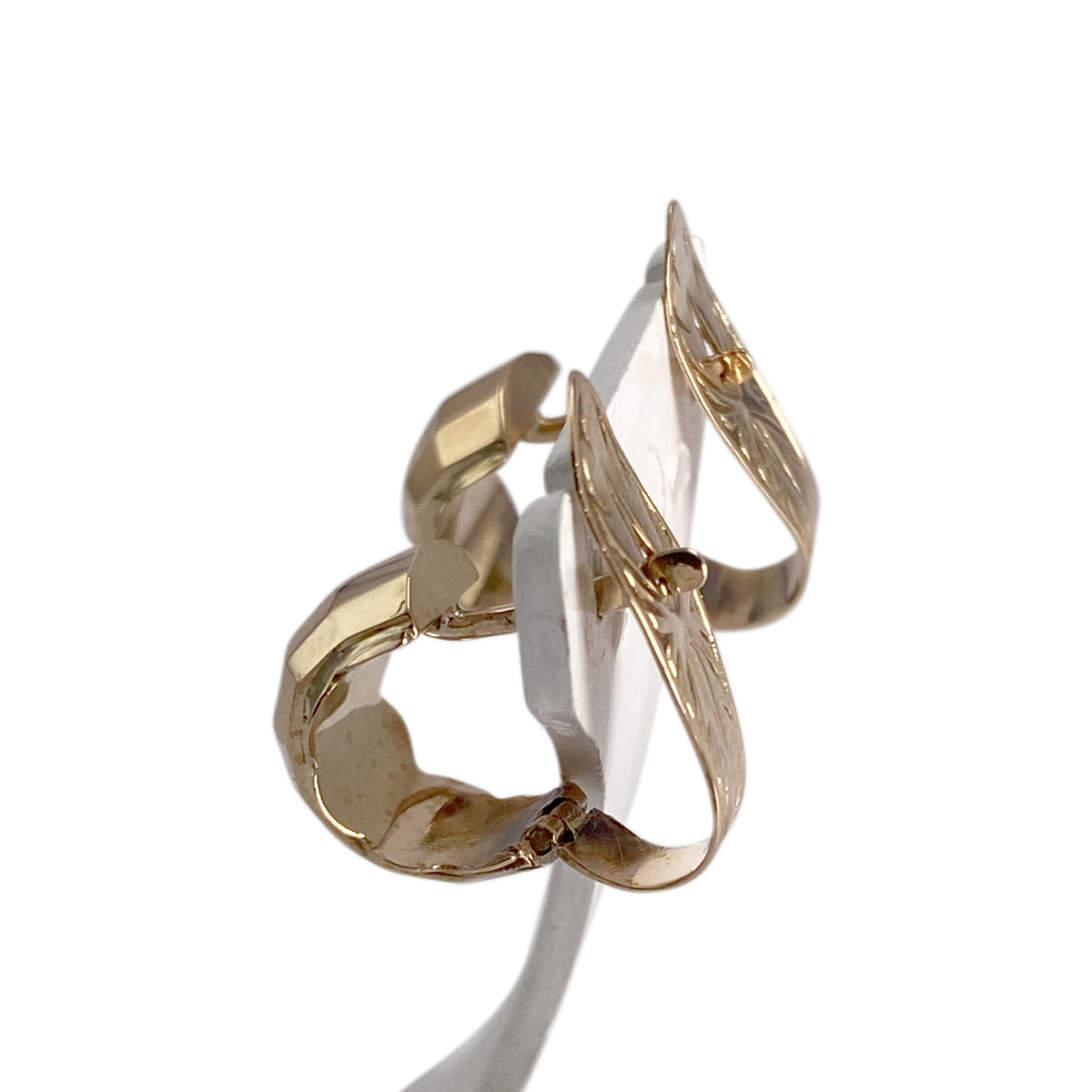 Boucles d'oreilles d'occasion or 750 jaune - vue 2