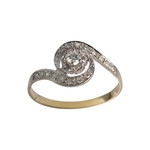 Bague d'occasion or 750 jaune diamants - vue 1