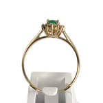 Bague d'occasion or 750 jaune diamant émeraude - vue 3