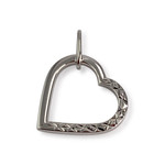 Pendentif d'occasion or 750 blanc coeur - vue 1