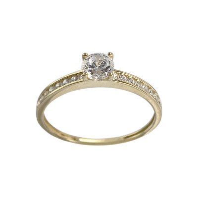 Bague d'occasion or 375 jaunezirconias