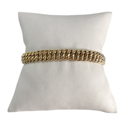 Bracelet d'occasion or 375 jaune maille américaine 17 cm - vue 1