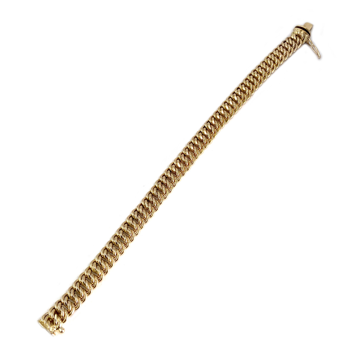 Bracelet d'occasion or 375 jaune maille américaine 17 cm - vue 2