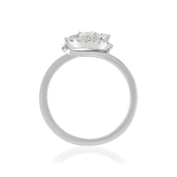 Bague d'occasion or blanc diamant