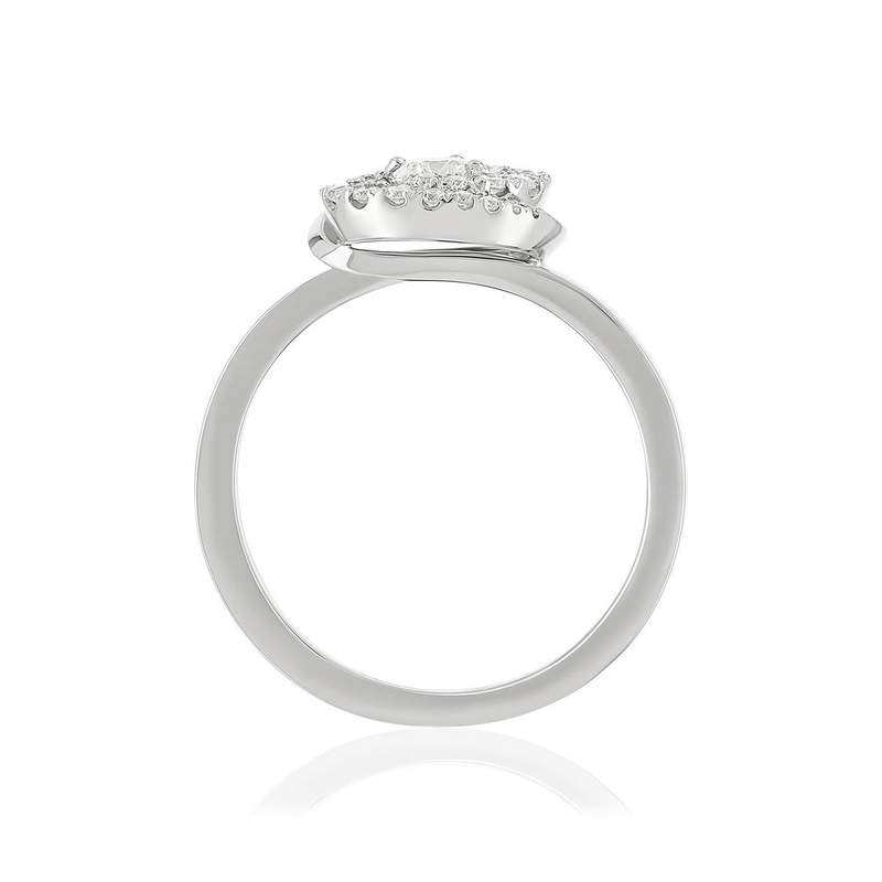 Bague d'occasion or blanc diamant - vue 2