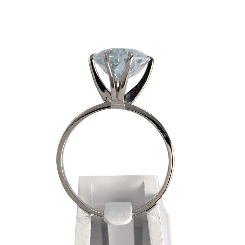 Bague d'occasion or 750 blanc aigue marine - vue 3