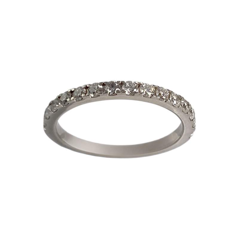 Bague d'occasion or 375 blanc diamants - vue 1