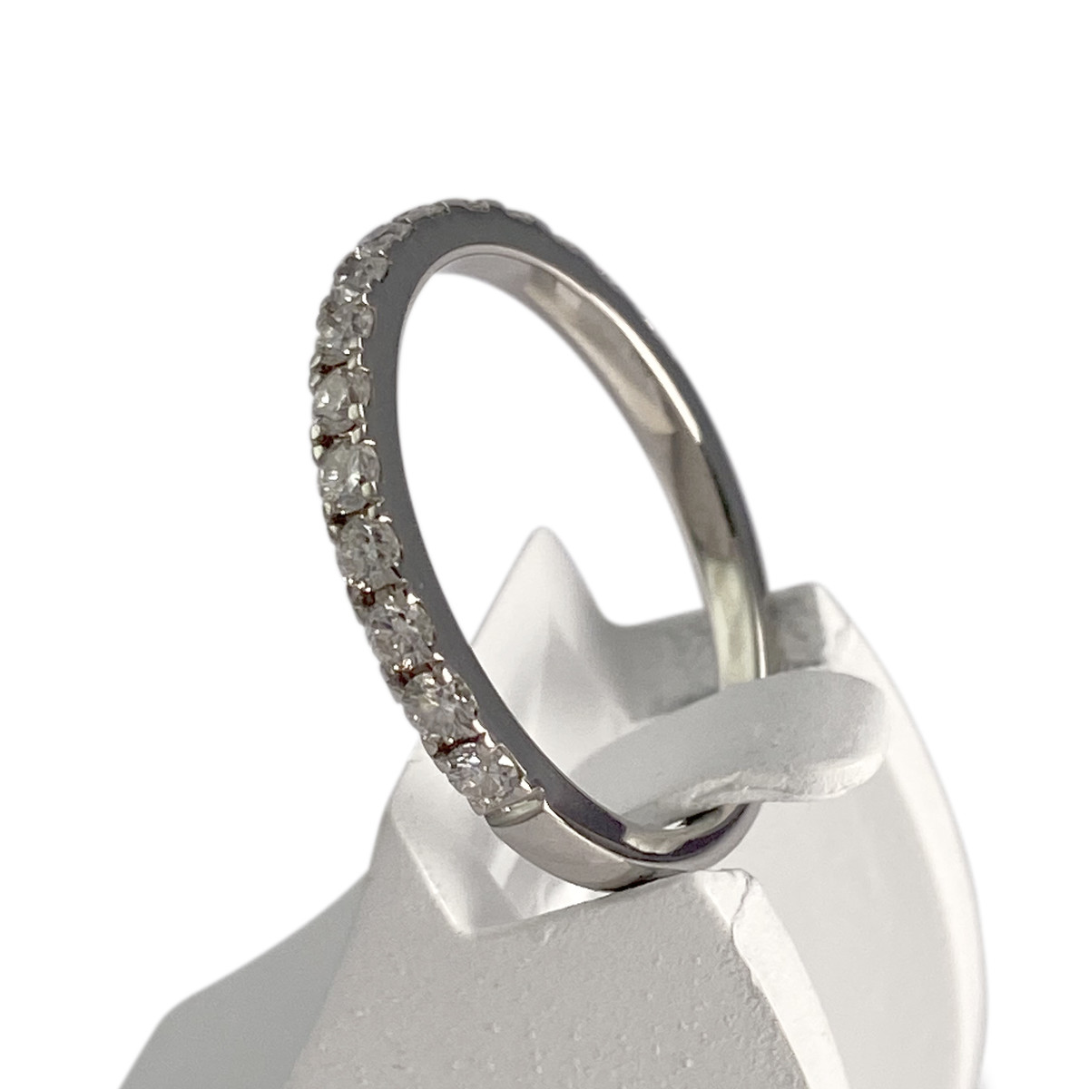 Bague d'occasion or 375 blanc diamants - vue 2