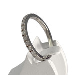 Bague d'occasion or 375 blanc diamants - vue 2