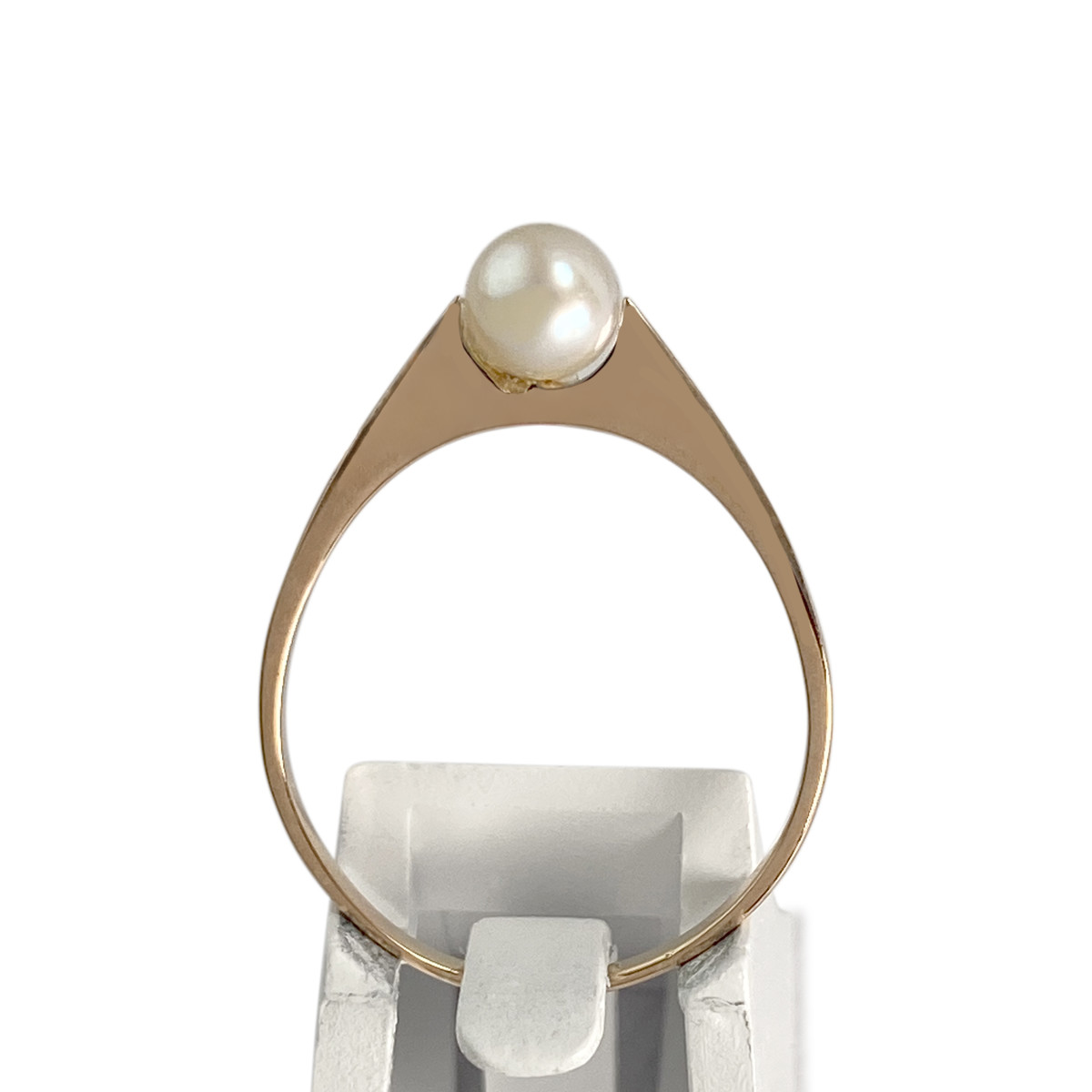 Bague d'occasion or 750 jaune perle de culture - vue 3