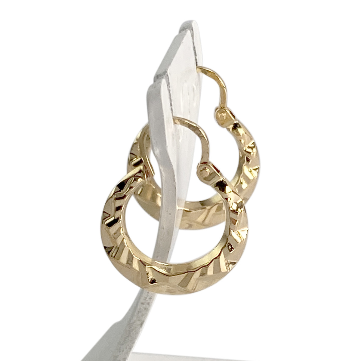 Boucles d'oreilles d'occasion or 750 jaune - vue 2