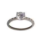 Bague d'occasion or 375 blanc zirconias - vue 1