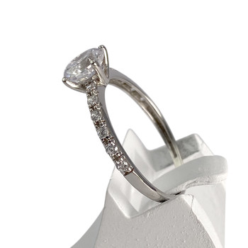 Bague d'occasion or 375 blanc zirconias