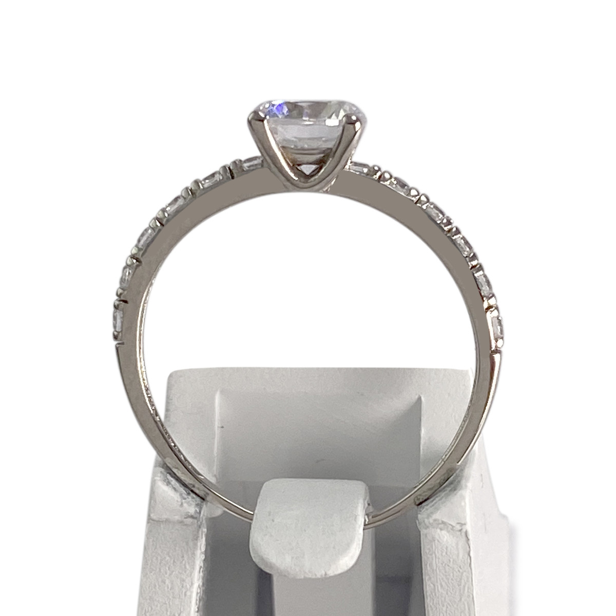 Bague d'occasion or 375 blanc zirconias - vue 3