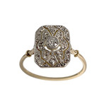 Bague d'occasion  or 750 2 tons diamants - vue 1