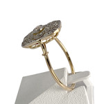 Bague d'occasion  or 750 2 tons diamants - vue 2