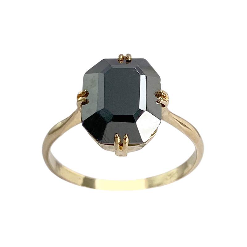 Bague d'occasion or 750 jaune hématite - vue 1