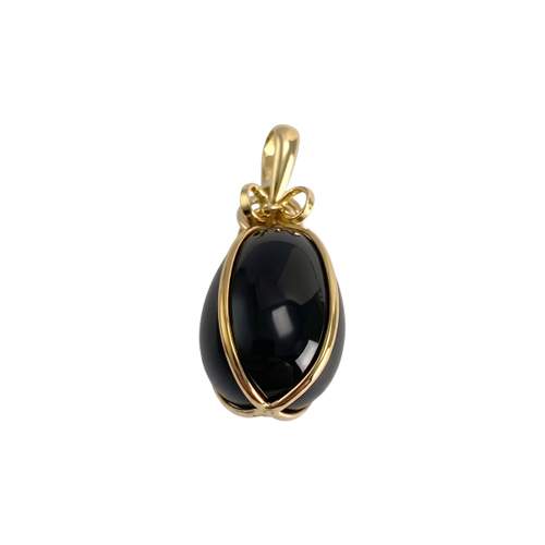 Pendentif d'occasion or 750 jaune onyx