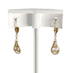 Boucles d'oreilles d'occasion or 750 jaune - vue 3