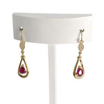 Boucles d'oreilles d'occasion or 585 jaune rubis - vue 1