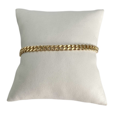 Bracelet d'occasion or 750 jaune maille gourmette - vue 1