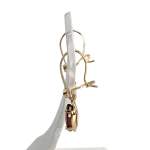 Boucles d'oreilles d'occasion or 750 jaune diamant grenat - vue 2