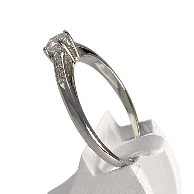 Bague MAUBOUSSIN d'occasion or 750 blanc diamants - vue 2