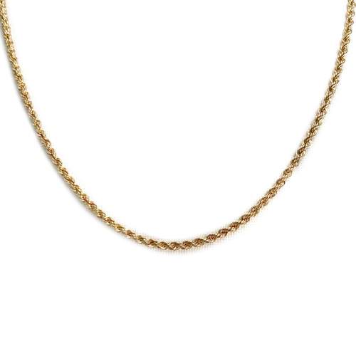 Pre-owned 14K yellow gold twisted chain necklace