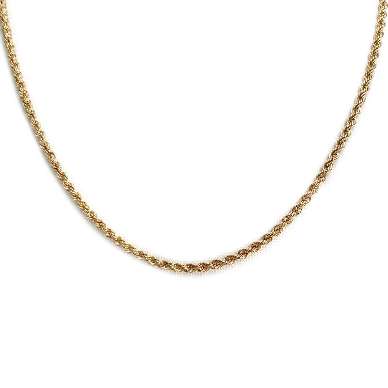 Collier d'occasion or 750 jaune maille torsadée 45cm - vue 1