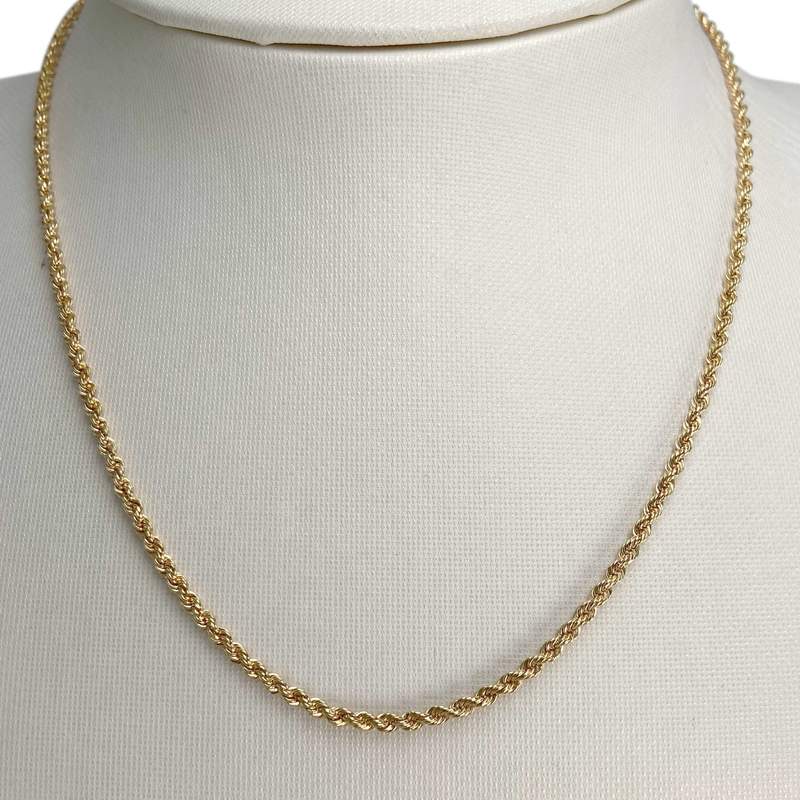Collier d'occasion or 750 jaune maille torsadée 45cm - vue 2