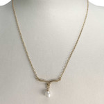 Collier d'occasion or 375 jaune perle d'eau douce - vue 2