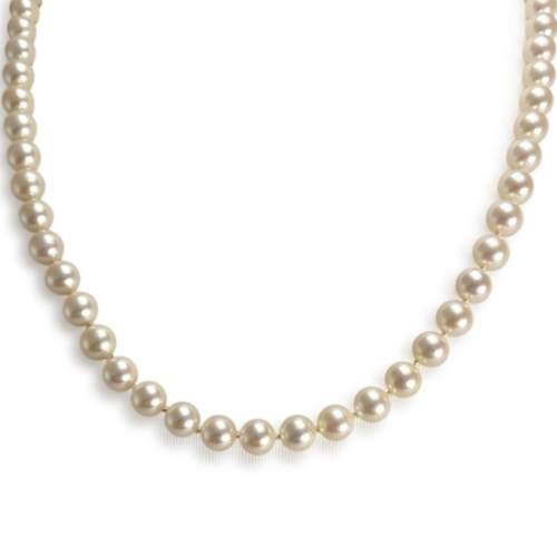 Second-hand necklace 750 yellow gold cultured pearl
