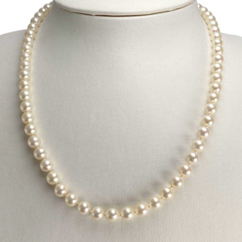 Collier d'occasion or 750 jaune perle de culture